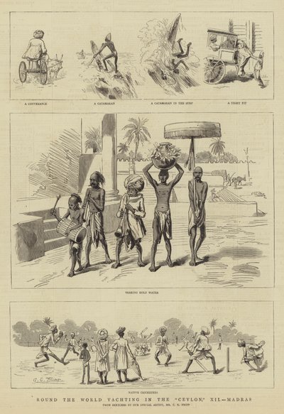 Tour du monde en yacht à Ceylan, XII, Madras - Charles Edwin Fripp